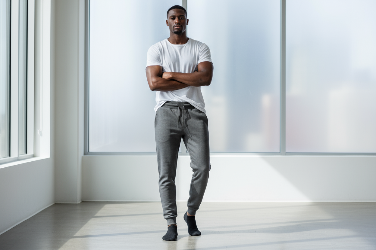 a man wearing this jogger in a pose