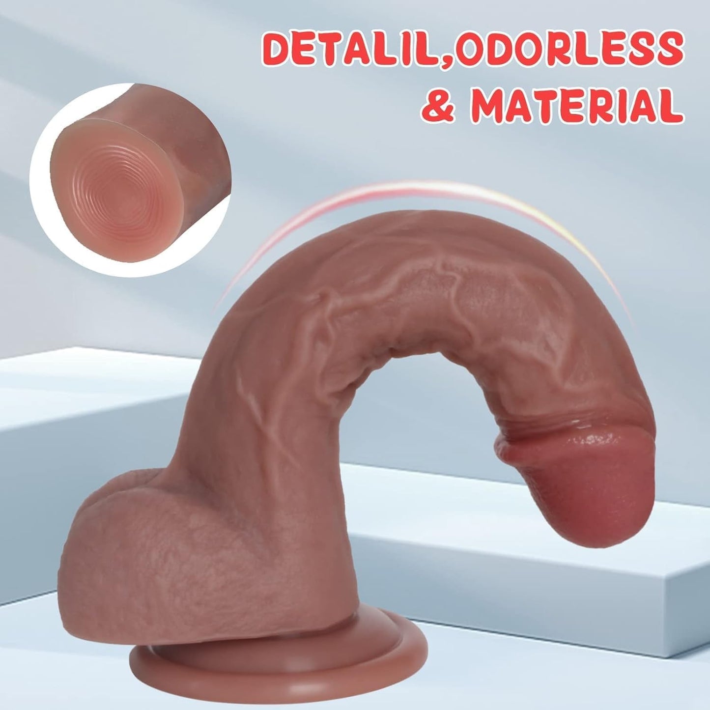 Realistic Dildo for an Unforgettable Lifelike Experience, 7.8 Inch Silicone Dildo