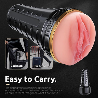Male Pocket Pussy Vagina Textured Masturbators Sex Machine Toy for Men