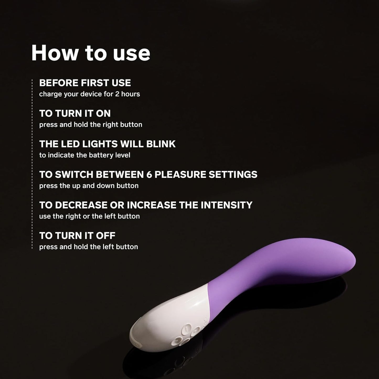 ELO Mona 2 G Spot Vibrator for Women, G Spot Toy for Discrete Pleasure, Curved Vibrator Sex Toy for G Spot