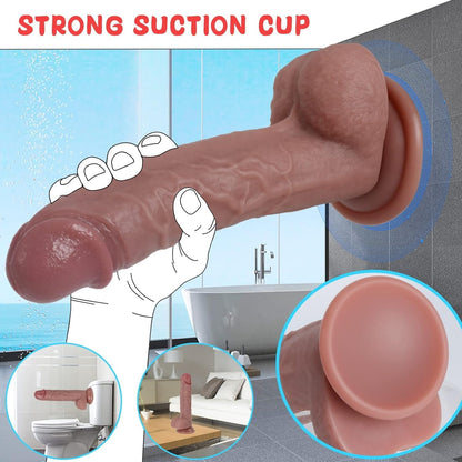Realistic Dildo for an Unforgettable Lifelike Experience, 7.8 Inch Silicone Dildo