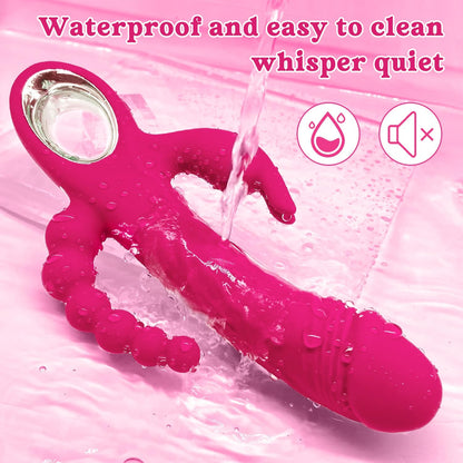 Thrusting Rabbit Vibrator for Blended Full-Body Pleasure