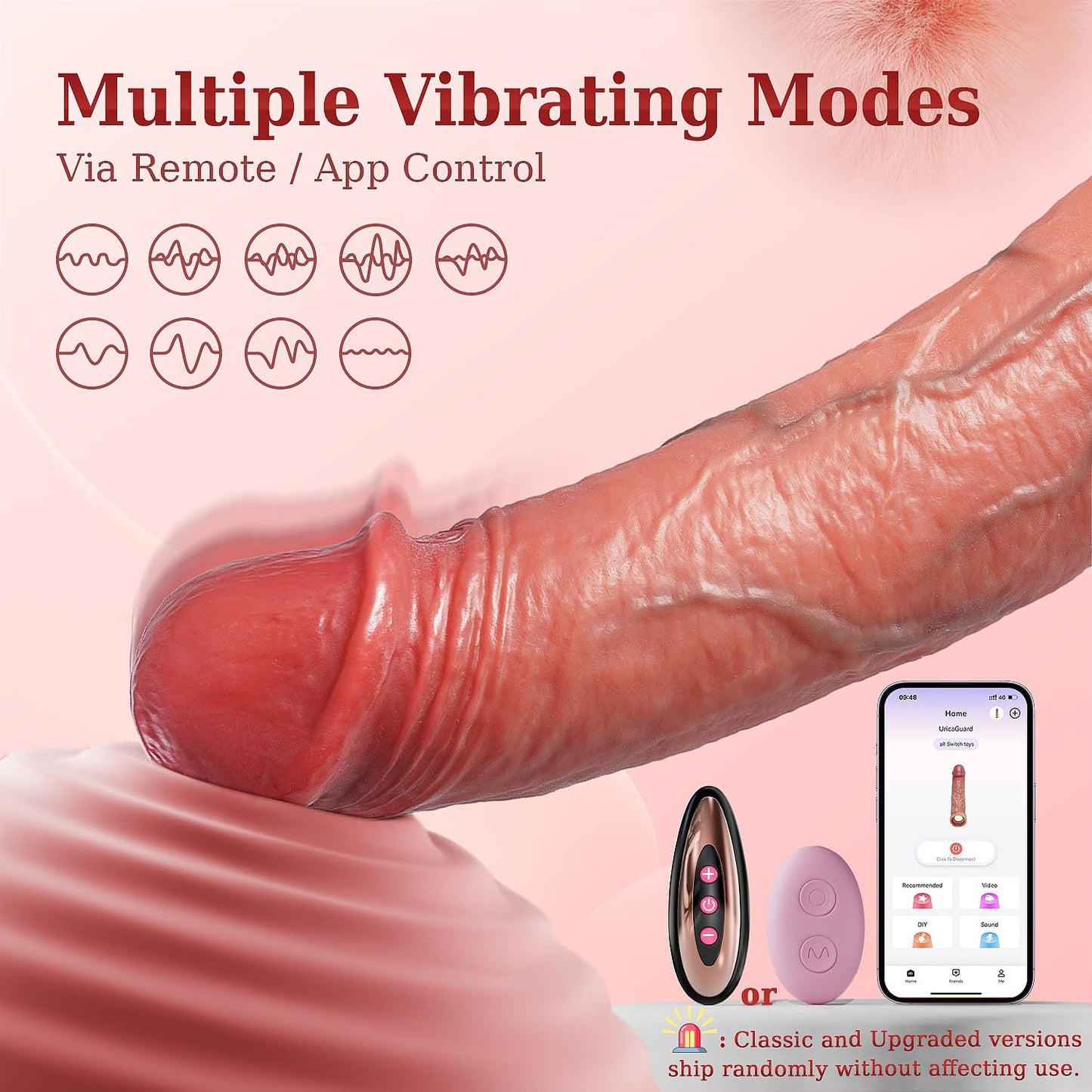 Penis Sleeve Cock Sleeve Vibrator - FYSHAVO 4IN1 Realistic Adult Male Sex Toys for Men