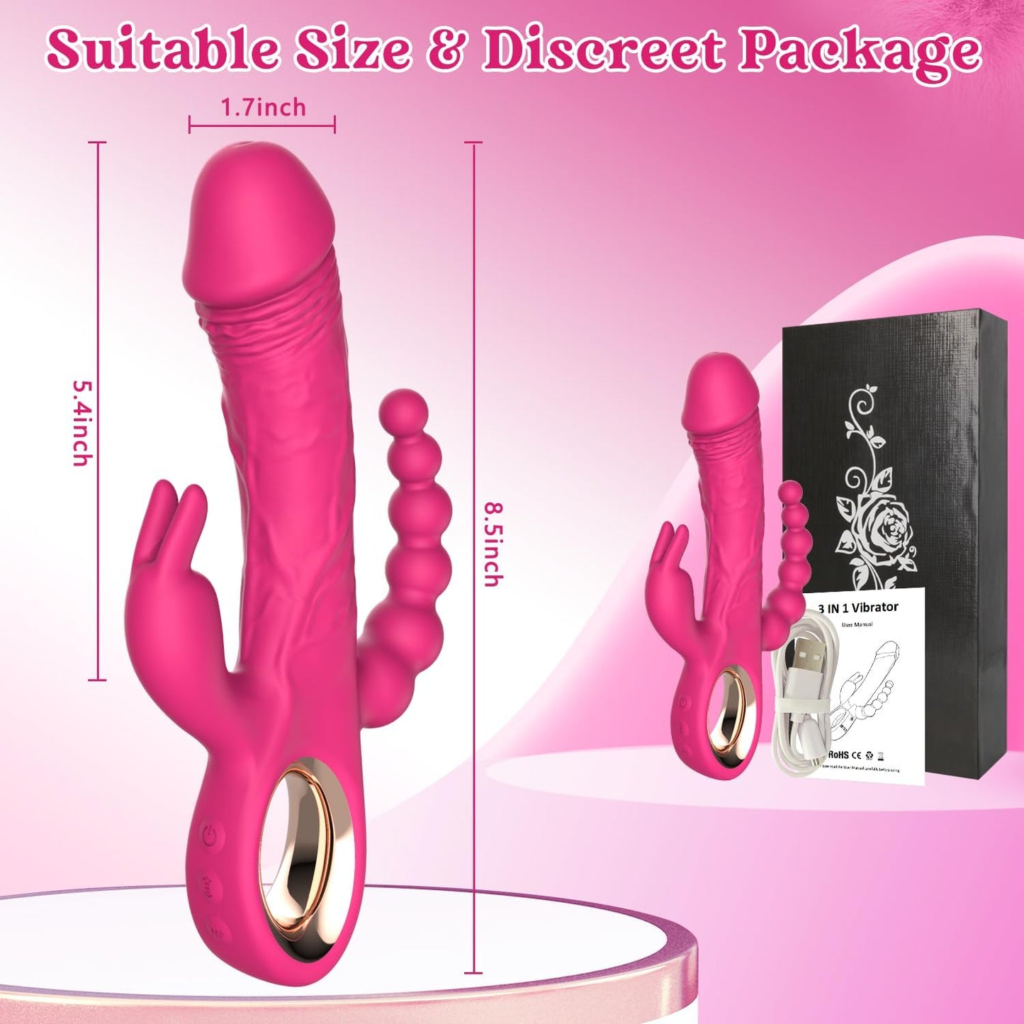 Thrusting Rabbit Vibrator for Blended Full-Body Pleasure