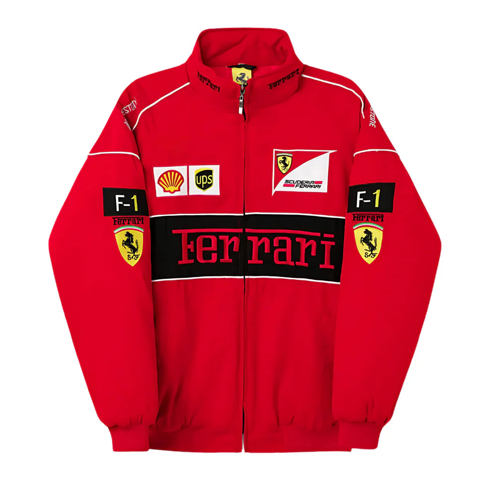 RED RACING JACKET — FERRARI-STYLE STREET EDITION