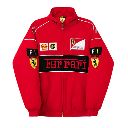 RED RACING JACKET — FERRARI-STYLE STREET EDITION