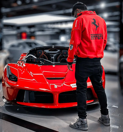 RED RACING JACKET — FERRARI-STYLE STREET EDITION