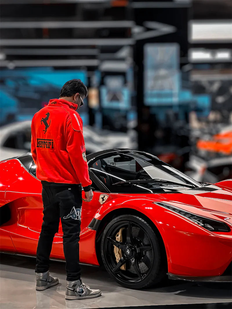 RED RACING JACKET — FERRARI-STYLE STREET EDITION