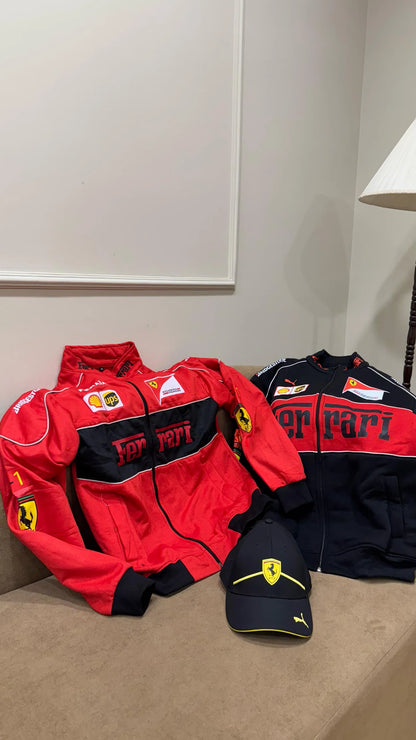 RED RACING JACKET — FERRARI-STYLE STREET EDITION