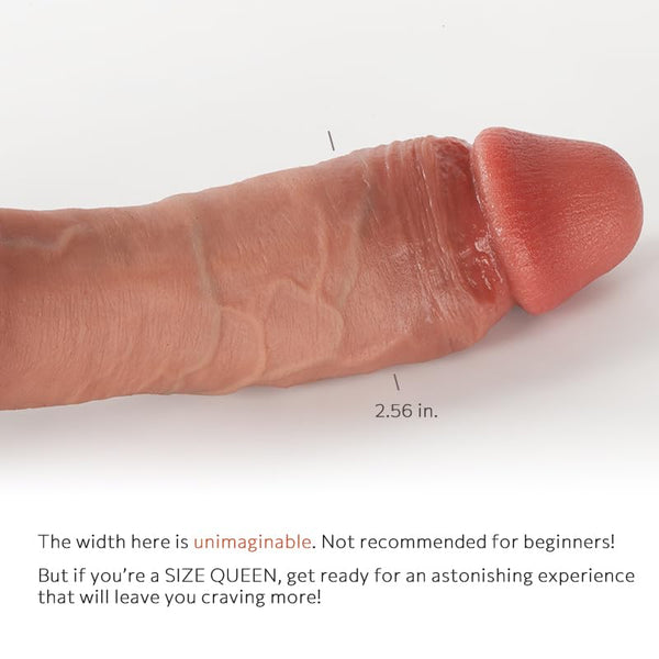 Huge Size Alert! 11-Inch Giant Dildo - Massive, XXL, Thick, and Huge for Ultimate Pleasure. Made with Skin-Like Silicone.